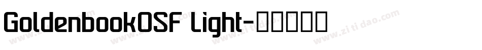 GoldenbookOSF Light字体转换